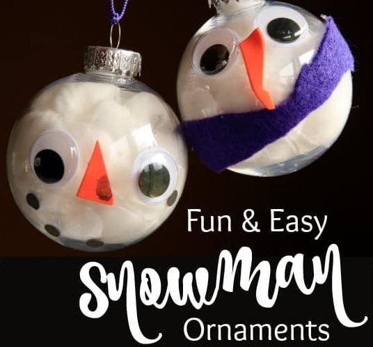Easy Snowman Bauble Craft from Happy Hooligans