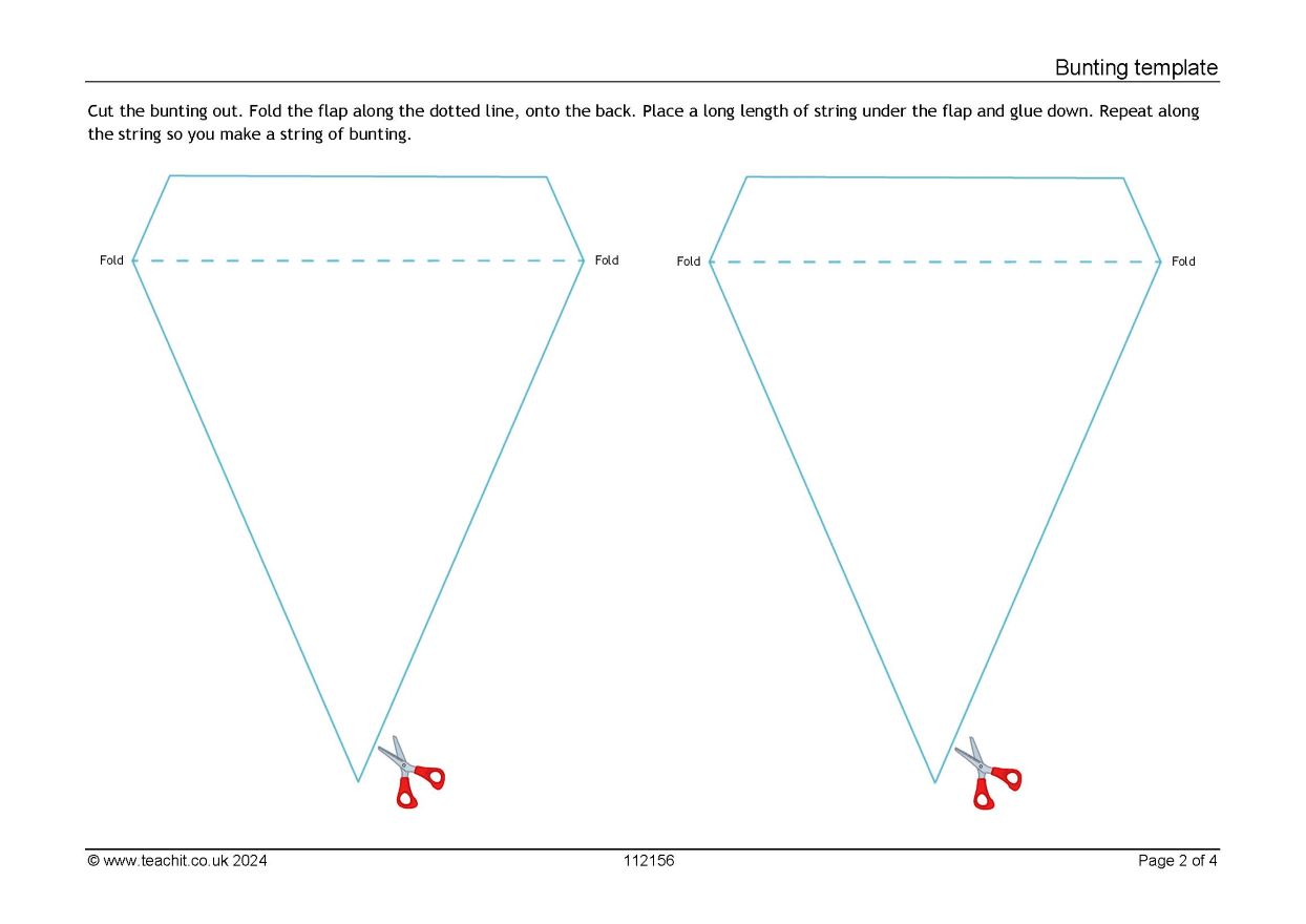 Blank bunting template for plenaries