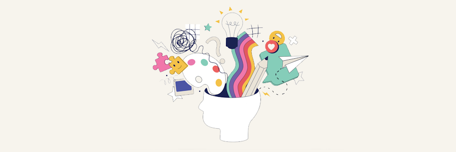 Mind open with creative thinking