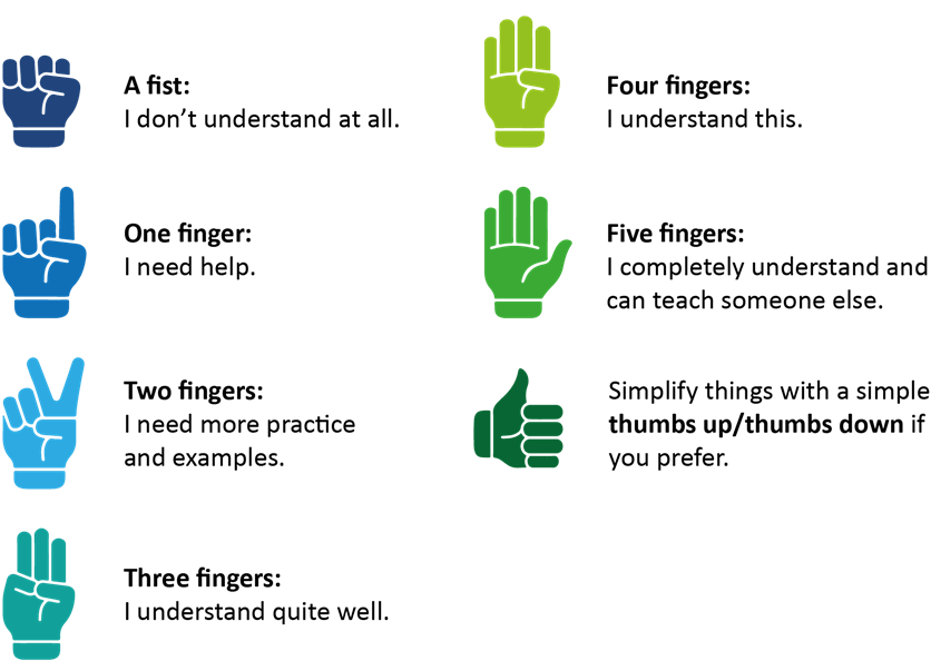 Fist to five formative assessment example