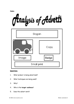 Introduction to adverts analysis