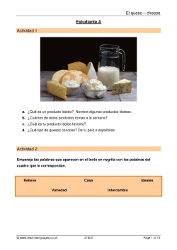 El queso – cheese