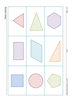 Card sort of shapes