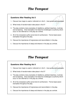 Questions after Act 5